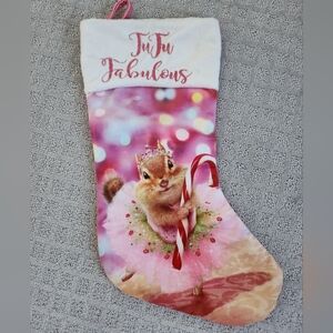 Festive Squirrel Christmas Stocking